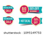 sale round banner set  circle... | Shutterstock .eps vector #1095149753