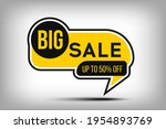 big sale yellow banner ... | Shutterstock .eps vector #1954893769