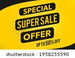 super sale trendy banner ... | Shutterstock .eps vector #1958255590