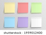 realistic sticky notes... | Shutterstock .eps vector #1959012400