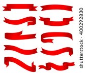 ribbon banners. set of ten... | Shutterstock .eps vector #400292830