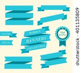 ribbon banners. collection of... | Shutterstock .eps vector #401135809