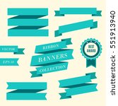 ribbon banners. collection of... | Shutterstock .eps vector #551913940