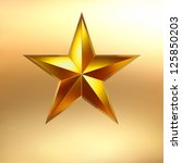Illustration Of A Gold Star On...