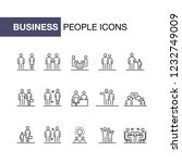 business people icons set... | Shutterstock . vector #1232749009