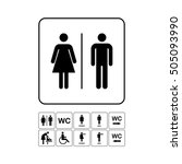 Wc   Toilet Door Plate Icon Set....
