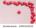 Red heart shaped beads are...