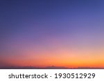 Colorful sunset sky in the evening on twilight, dusk sky background 