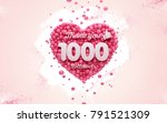 1k or 1000 followers thank you... | Shutterstock . vector #791521309