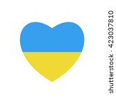 vector image of ukraine flag in ... | Shutterstock .eps vector #423037810