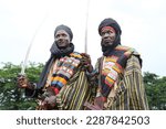 Small photo of Benin City, Edo State, Nigeria - August 14th, 2020 - Hausa-Fulani tribe of Northern Nigeria displaying their rich culture during the National Festival for Arts and Culture (NAFEST)