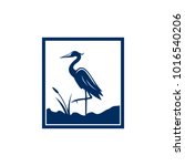 Blue Heron Logo Vector