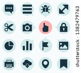 Interface Icons Set With Lock ...