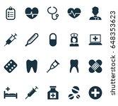 antibiotic icons set.... | Shutterstock .eps vector #648353623
