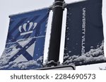 An image of a sign with snow