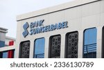 Small photo of Indonesia, Palembang - July 20, 2023: Bank Sumsel Babel office
