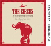 Circus Show Poster With Elephant
