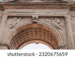 Small photo of Milan, Italy - 18.06.2023: The Porta Nuova city gates in Milan Italy. Milan attractions.