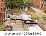 Small photo of The stop-lock at Sutton Stop, Hawkesbury Junction where the Oxford Canal meets the Coventry Canal near Bedworth, Warwickshire. This lock has the lowest rise or fall of any lock on the canal system.
