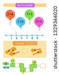 worksheet. counting game.... | Shutterstock .eps vector #1329366020