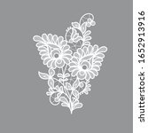 white lace flowers decoration... | Shutterstock .eps vector #1652913916
