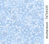 Seamless Abstract Blue Flowers...