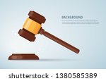 judge wood hammer background.... | Shutterstock .eps vector #1380585389