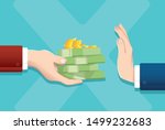 businessman refusing money... | Shutterstock .eps vector #1499232683