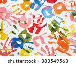 Hands kids color art background