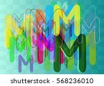 alphabet m template elements | Shutterstock .eps vector #568236010