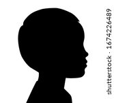 Silhouettes Of Child Face....