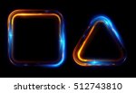 glowing frames on black... | Shutterstock . vector #512743810