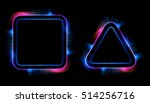 glowing frames on black... | Shutterstock . vector #514256716