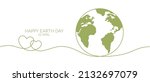 happy earth day banner by green ... | Shutterstock .eps vector #2132697079