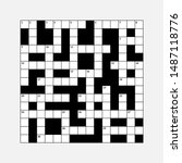 15x15 Crossword Puzzle Vector...