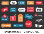 discount coupons and banners ... | Shutterstock .eps vector #748470703
