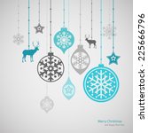 christmas decorations. vector... | Shutterstock .eps vector #225666796