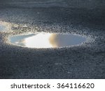 A puddle of water. The sun was intercepted from the eyes by cloud.