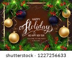 holidays greeting card for... | Shutterstock .eps vector #1227256633