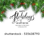 holidays greeting card for... | Shutterstock .eps vector #535638793
