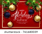 holidays greeting card for... | Shutterstock .eps vector #761680039
