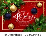 holidays greeting card for... | Shutterstock .eps vector #775024453