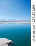 Small photo of Unrealistic blue view in the Atacama desert, Chile