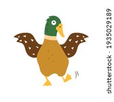 cartoon duck   illustration on... | Shutterstock . vector #1935029189