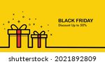 gift boxes black friday yellow... | Shutterstock .eps vector #2021892809