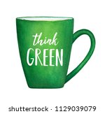 Green Tea Cup With Written Text ...