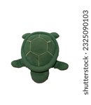 A turtle doll with green color.