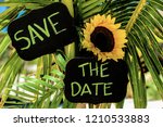 Save The Date Sign Hanging On...
