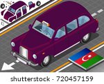 baku taxi vector with... | Shutterstock .eps vector #720457159