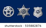 silver police and sheriff... | Shutterstock .eps vector #535882876